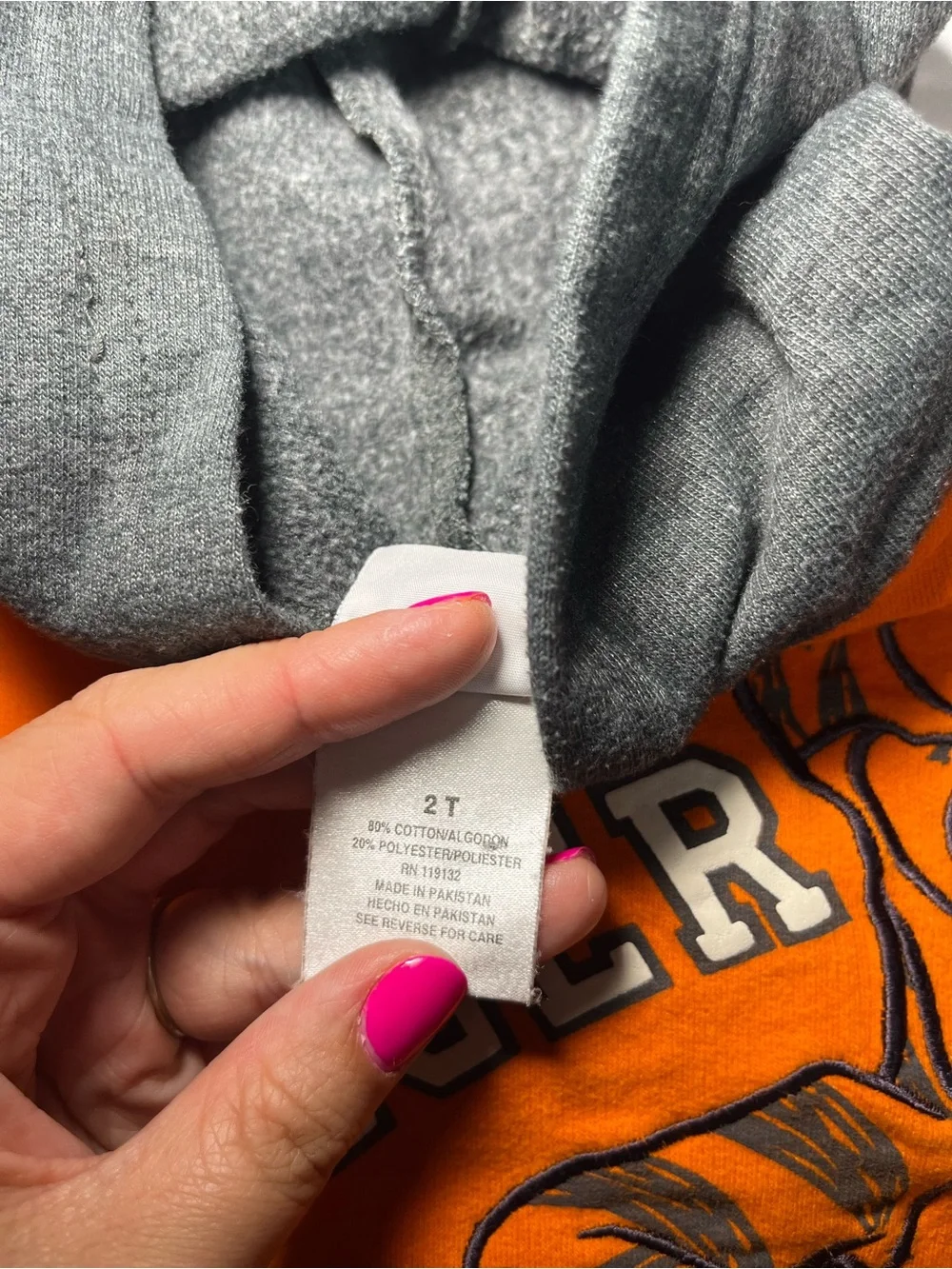 Vintage Disney‎ Tigger Hoodie & Sweatpants Set 2T Orange Gray Embroidered